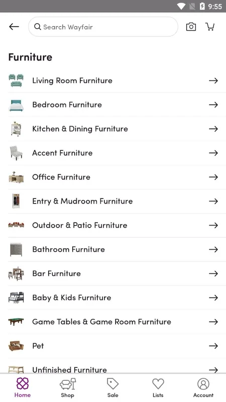 Wayfair for Android - Shop Home Goods Easily