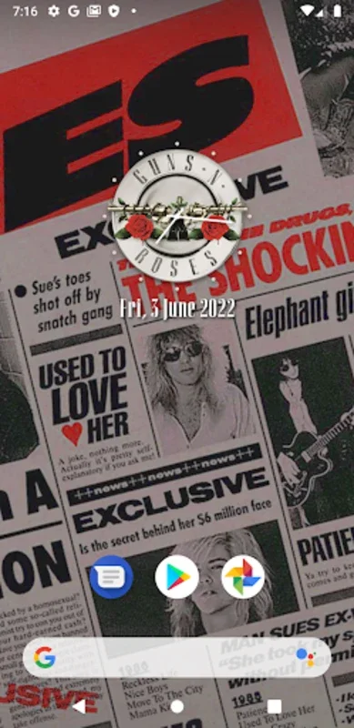 GNR Clock Widget & Wallpapers for Android - Personalize with Rock Style