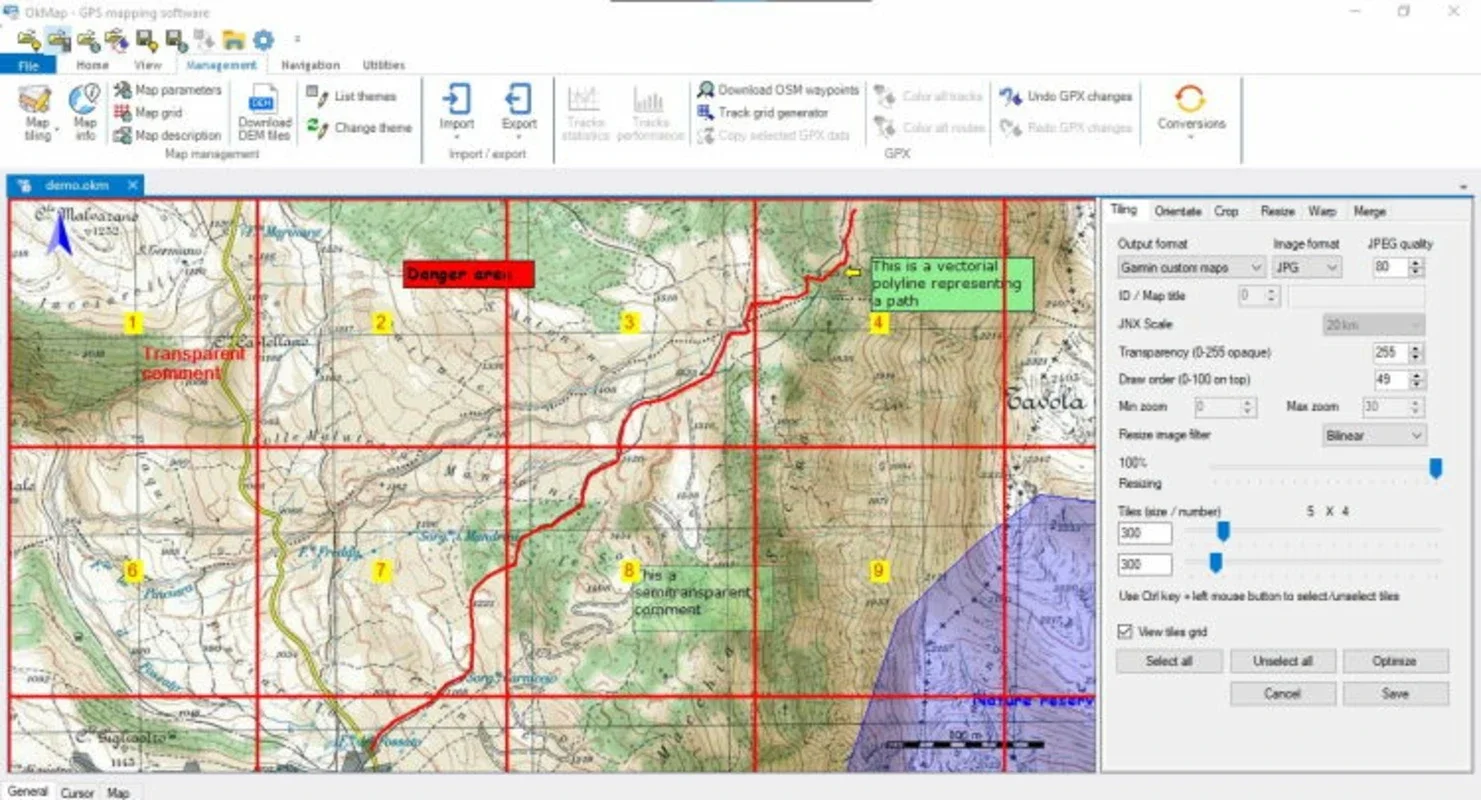 OkMap for Windows: Create and Manage Custom Maps