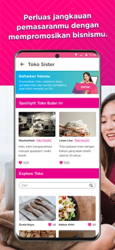 Sisternet for Android: Empowering Indonesian Women