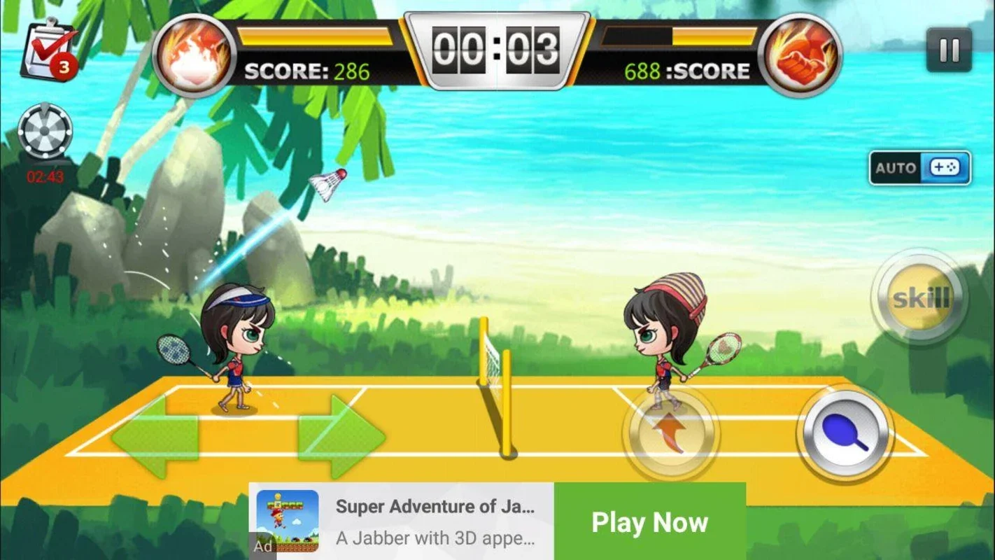 Badminton Legend 3D for Android: Show Athletic Skills