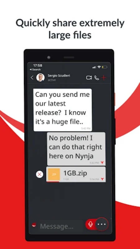 NYNJA Team Chat App Team Video for Android - Streamline Communication