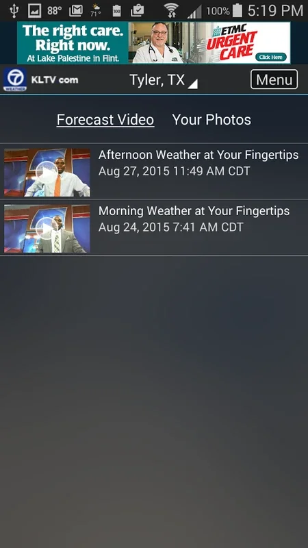 KLTVweather for Android - Stay Informed with Weather Updates