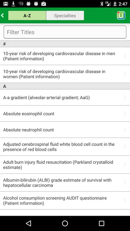 UpToDate for Android: Evidence-Based Medicine at Your Fingertips