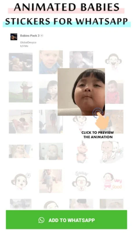 Animated baby WhastApp sticker for Android - Enhance Messaging