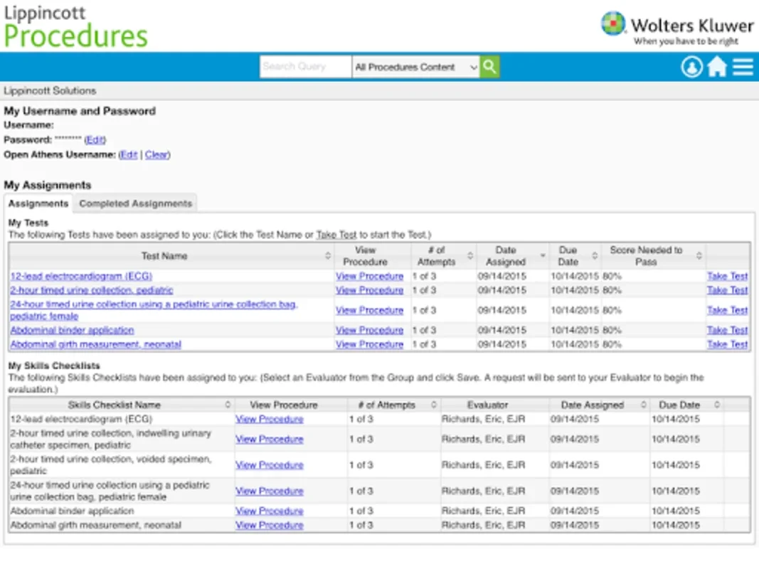 Lippincott Procedures for Android - Access Clinical Manuals Offline