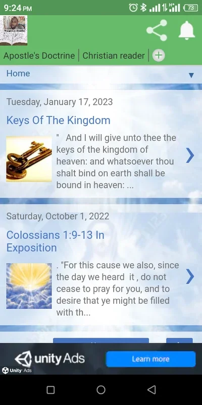 Apostle's Doctrine for Android: Enriching Spiritual Learning