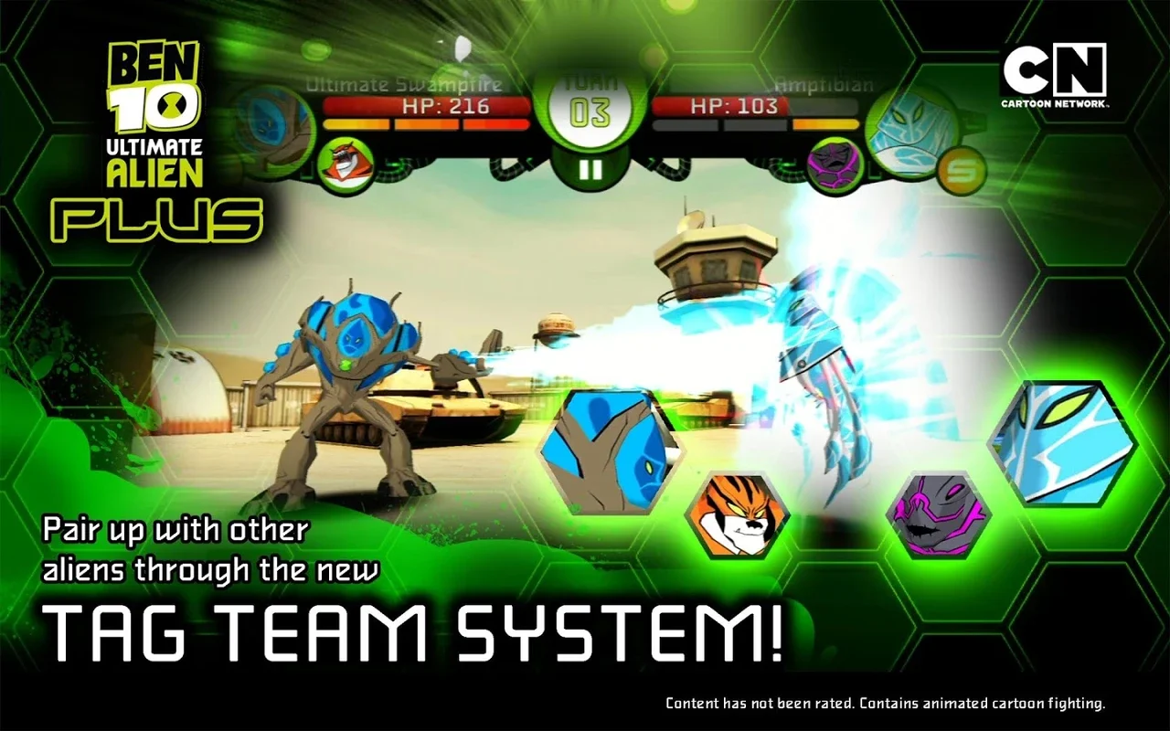 Ben 10 Xenodrome Plus for Android - Engaging Turn-Based Battles