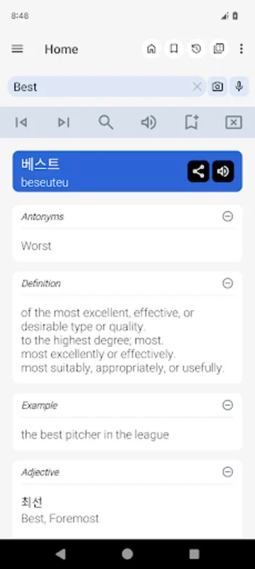 Korean Dictionary for Android - Offline Language Learning Tool