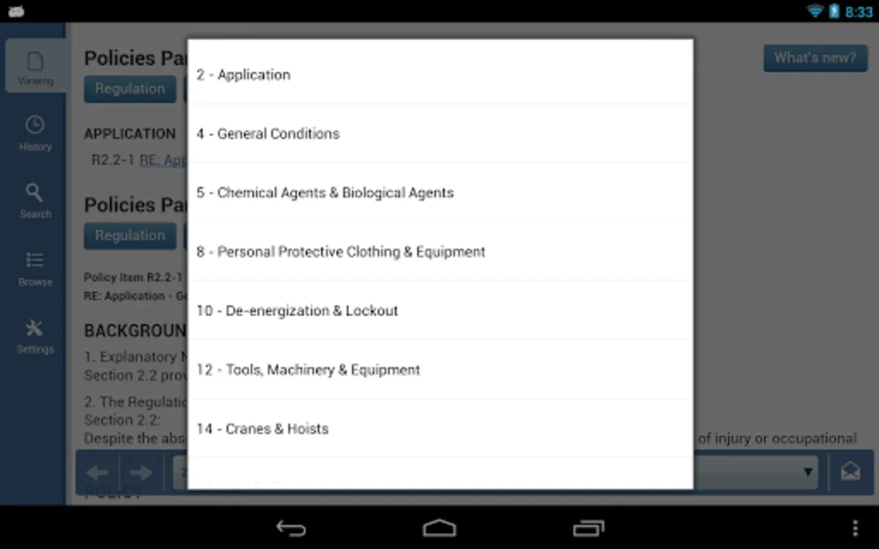 BC OHS Regulation for Android - Comprehensive OHS Info