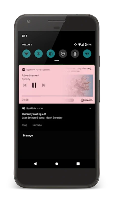 SpotMute for Android - Mute Ads for Seamless Streaming