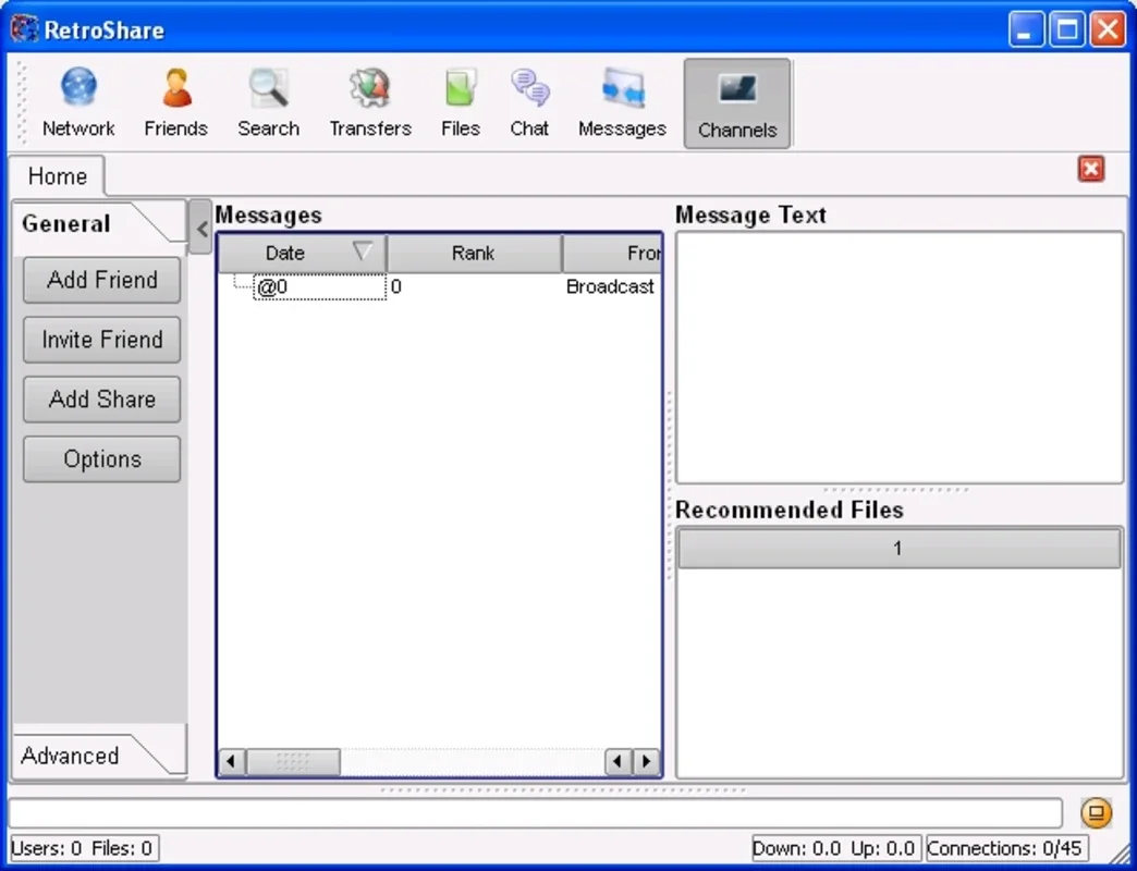 Retroshare for Windows: Secure Chatting & File Sharing