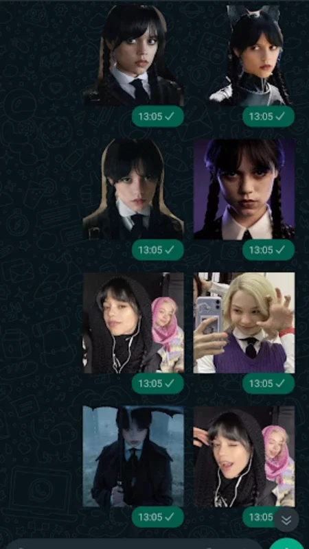 Figurinhas da Wandinha for Android - Enhance Chats with Addams Family Stickers