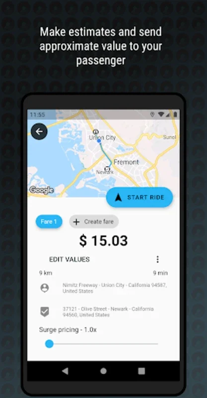 Blumeter - Efficient Fare Meter for Android Private Rides