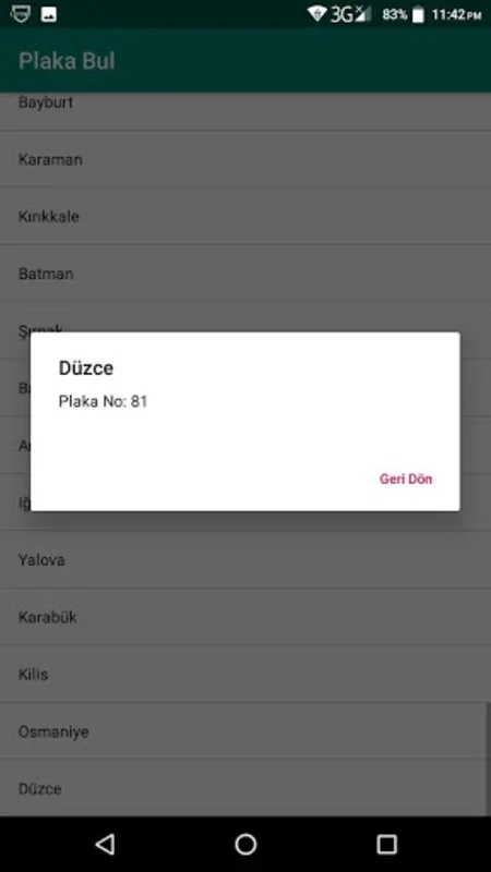 Plaka Bul for Android - Quick Access to Turkey's License Plate Codes