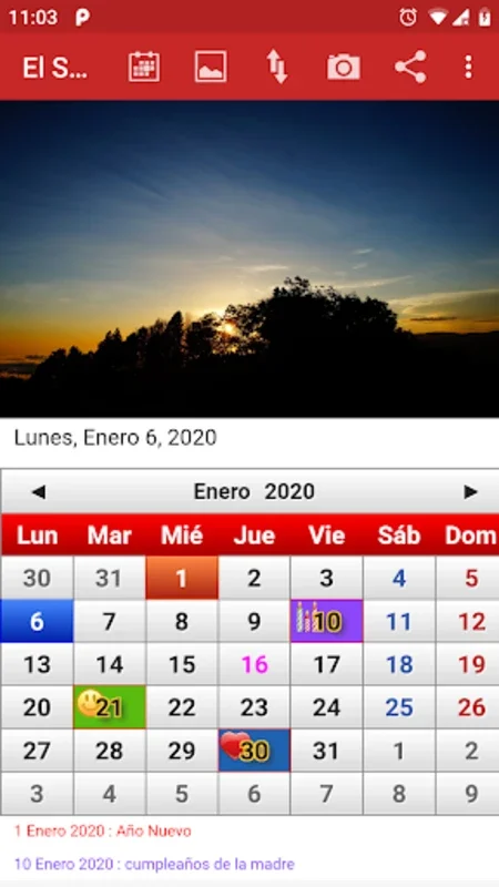 El Salvador Calendario 2020 for Android - Customizable Calendar