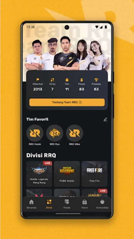 RRQ+ for Android - Stay Connected with Team RRQ