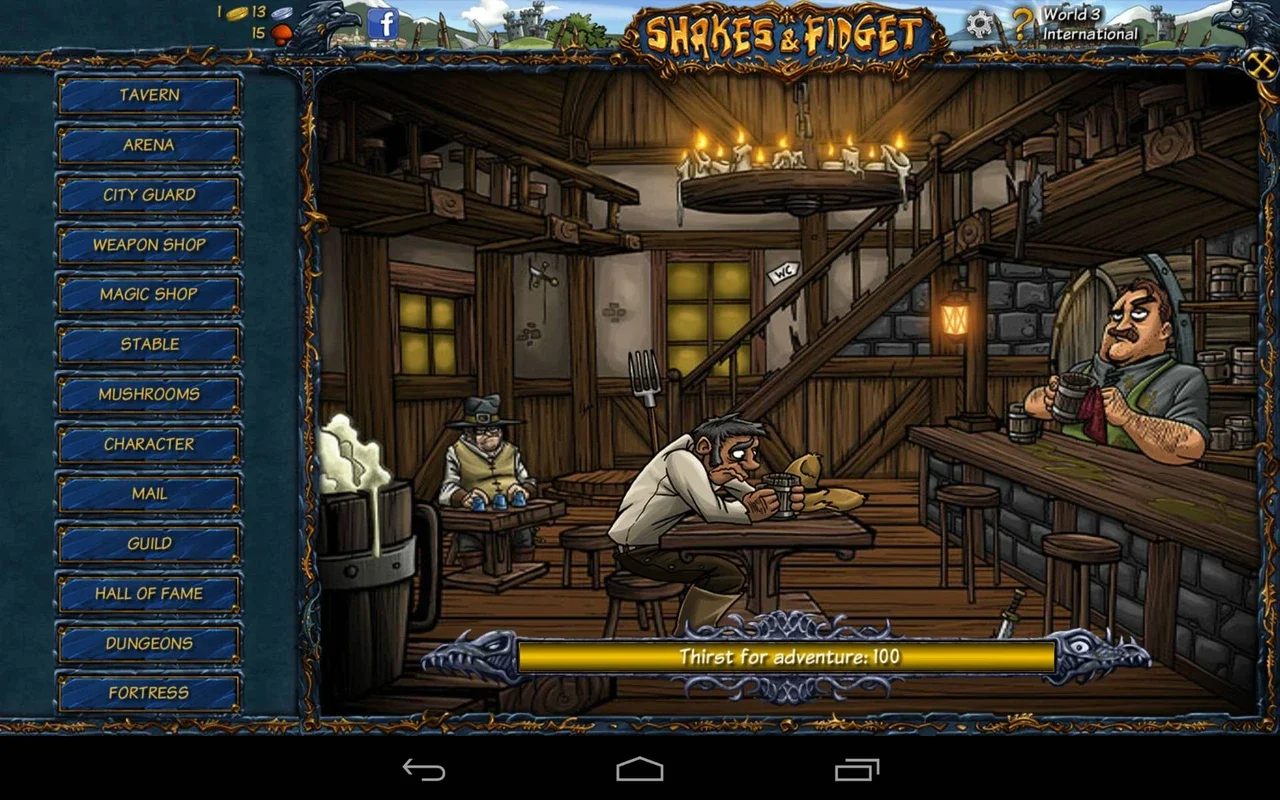 Shakes and Fidget for Android - An Entertaining MMORPG