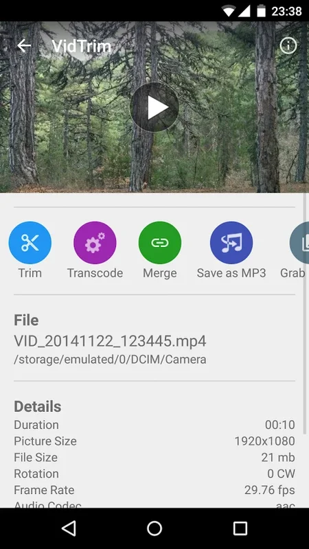 VidTrim - Video Editor for Android - No Downloading Needed