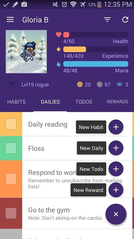 Habitica for Android - Manage Tasks and Play RPG