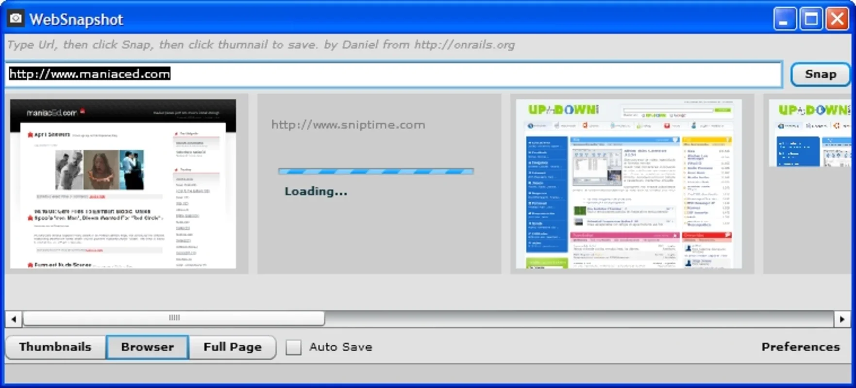 Websnapshot for Windows - Simplify Web Page Capture