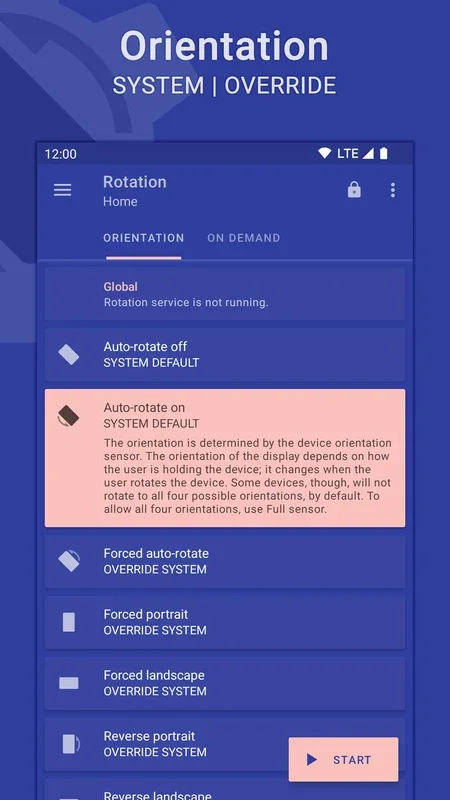 Rotation - Orientation Manager for Android: Customize Screen Rotation