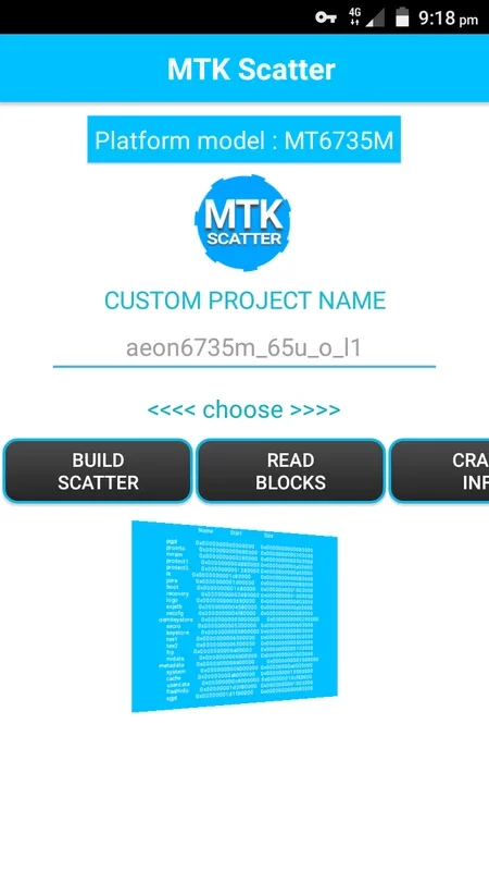 MTK Scatter Creator for Android - Extract Region Info