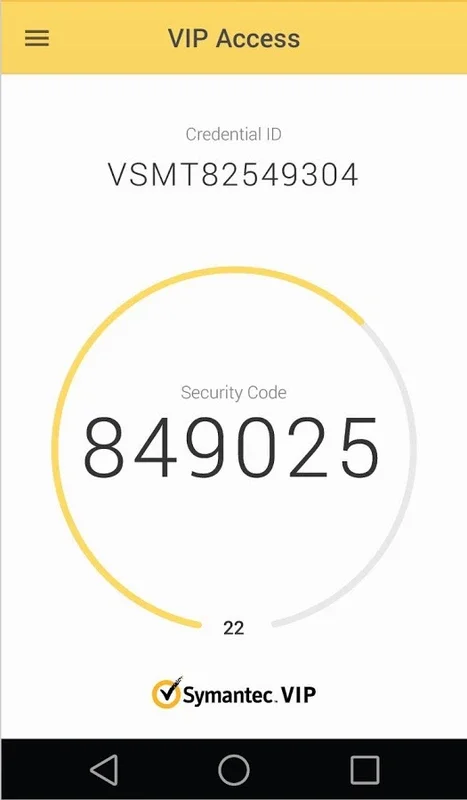 VIP Access for Android - Enhanced Online Account Security