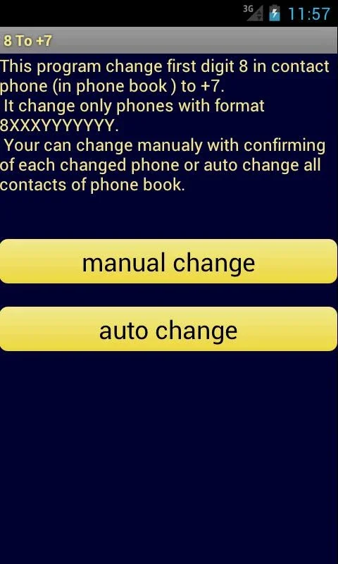 8 To +7 for Android - Convert Phone Numbers Easily