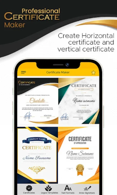 Professional Certificate Maker for Android - No Downloading Needed