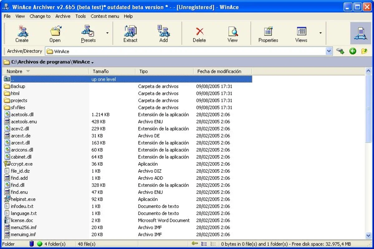 WinAce: Comprehensive File Compression and Extraction for Windows