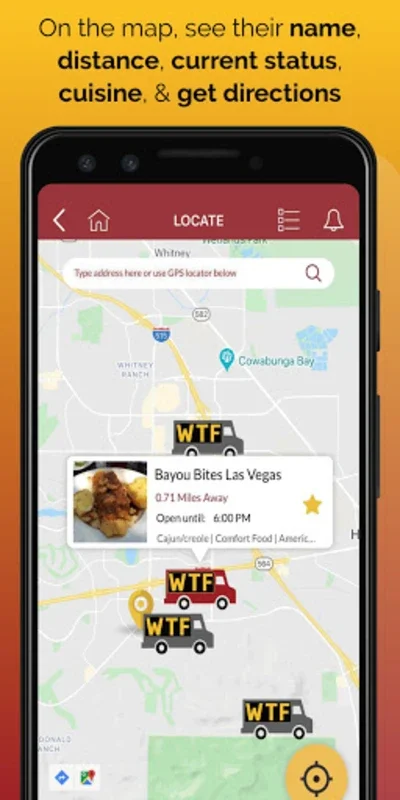 WTF Where's The Foodtruck - Customer App for Android: Find Food Trucks Easily