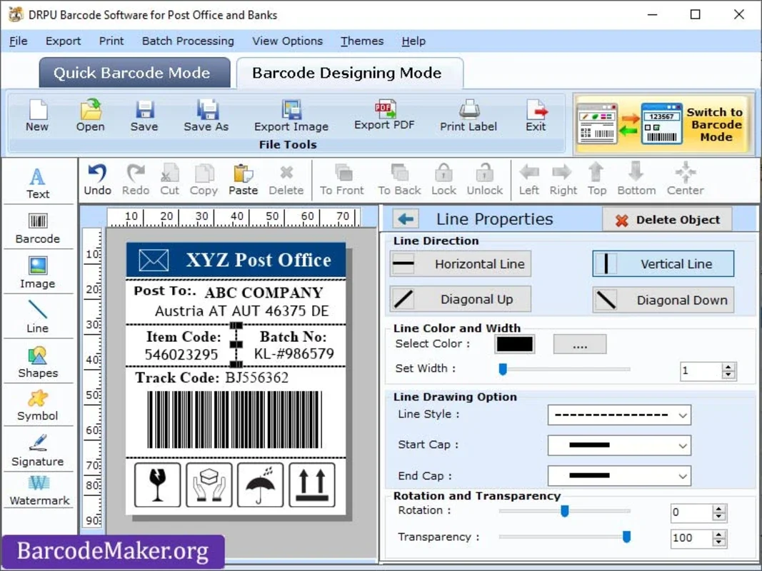 Post Office Barcode Generator for Windows - Free Download