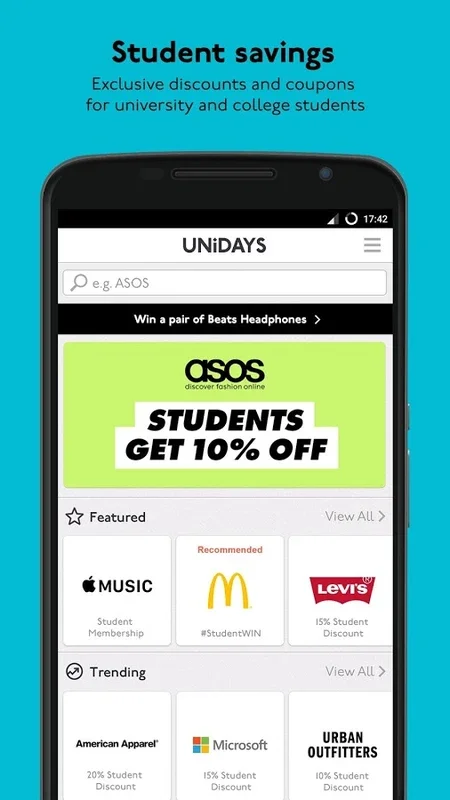 UNiDAYS for Android - Student Savings and More