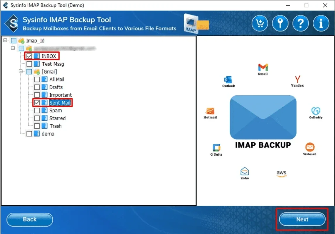 Sysinfo IMAP Email Backup Software for Windows