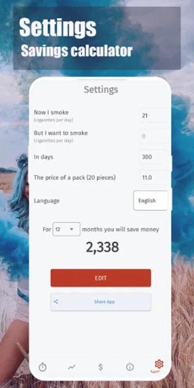 SWay for Android: Gradual Smoking Reduction