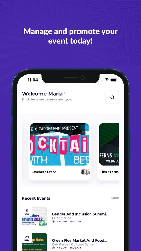 Mahive for Android - Discover and Manage Events