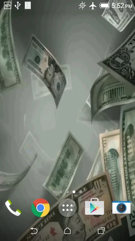 Flying Dollars Live Wallpaper for Android - Customizable & Battery-Saving