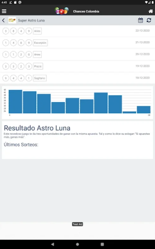 Chances Colombia for Android - Real-Time Lottery Results