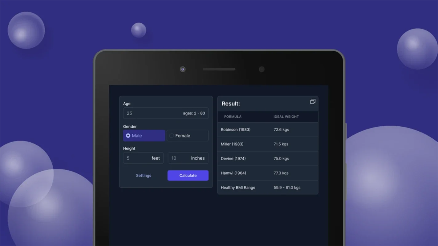Ideal Weight Calculator for Android: Find Your Ideal Weight