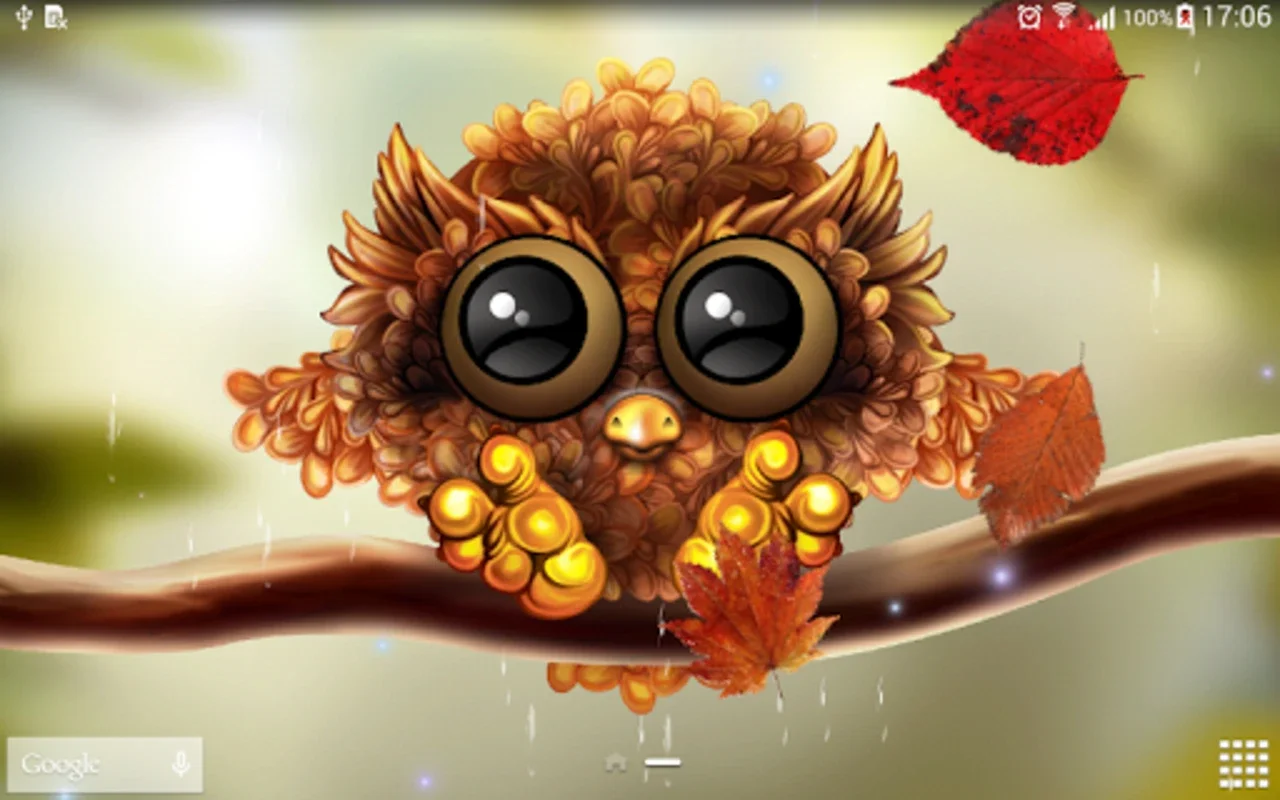 Autumn Little Owl Wallpaper for Android - Charming Wallpapers