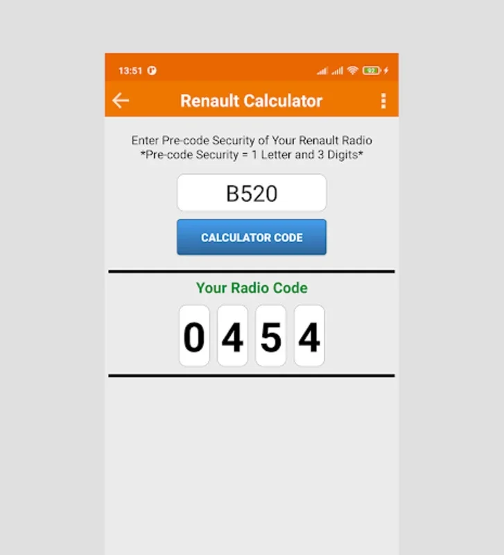 Renault Cal for Android: Calculate Your Renault Car Radio Code