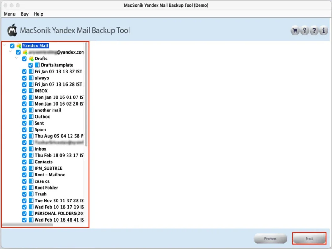 MacSonik Yandex Mail Backup Tool for Mac - Efficient Backup Solution