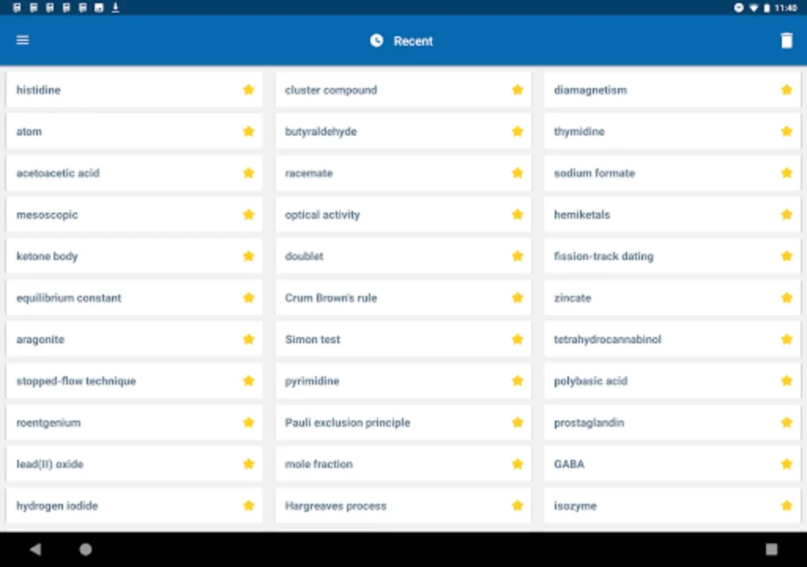 A Dictionary of Chemistry for Android - Comprehensive Chemical Resource