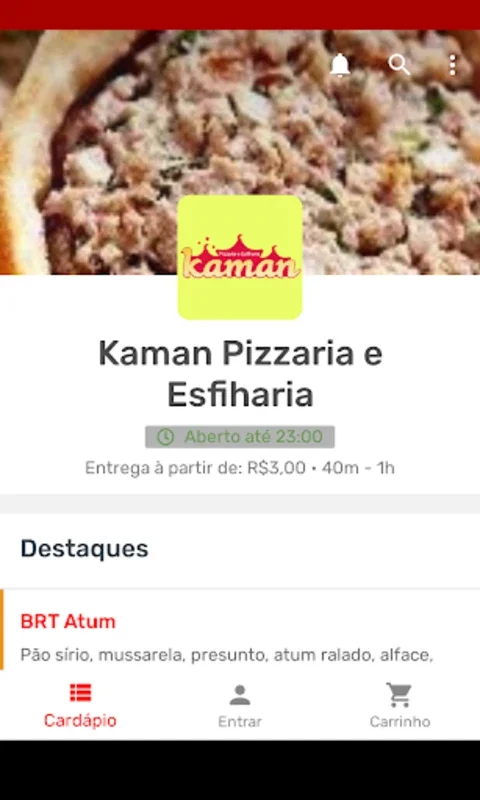 Kaman Pizzaria e Esfiharia for Android - Order Seamlessly