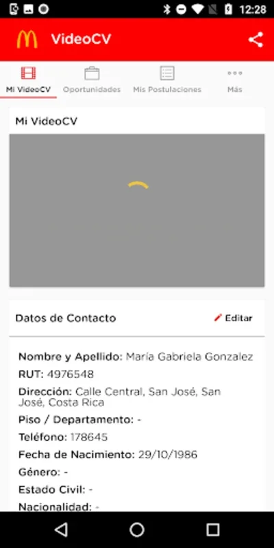 McDonald's Uy VideoCV for Android: Simplify Video Resumes