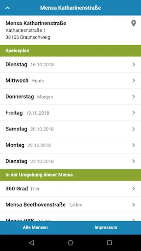 Mensa Braunschweig for Android - Campus Meal Planner