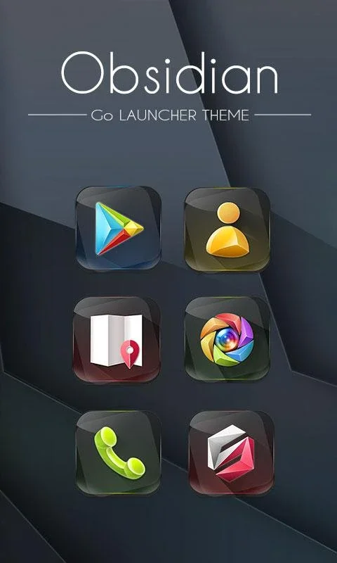 Obsidian Go Launcher Theme for Android - Enhance Your Device