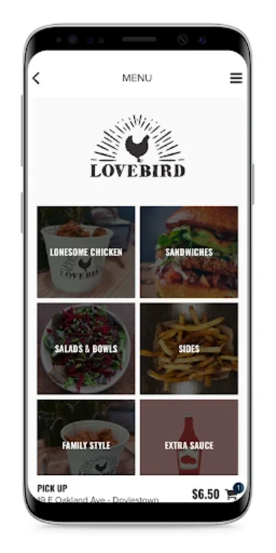 Lovebird for Android - Gourmet Fried Chicken Delivered