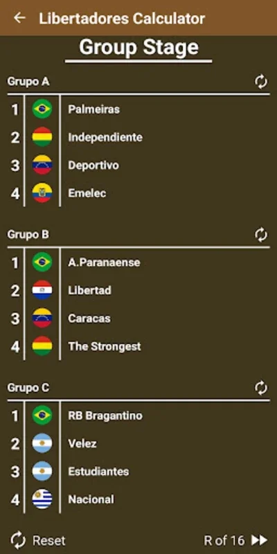 Libertadores Calculator for Android - Analyze South American Football